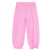 Girl's Gingham Ruffle Bubble Pants